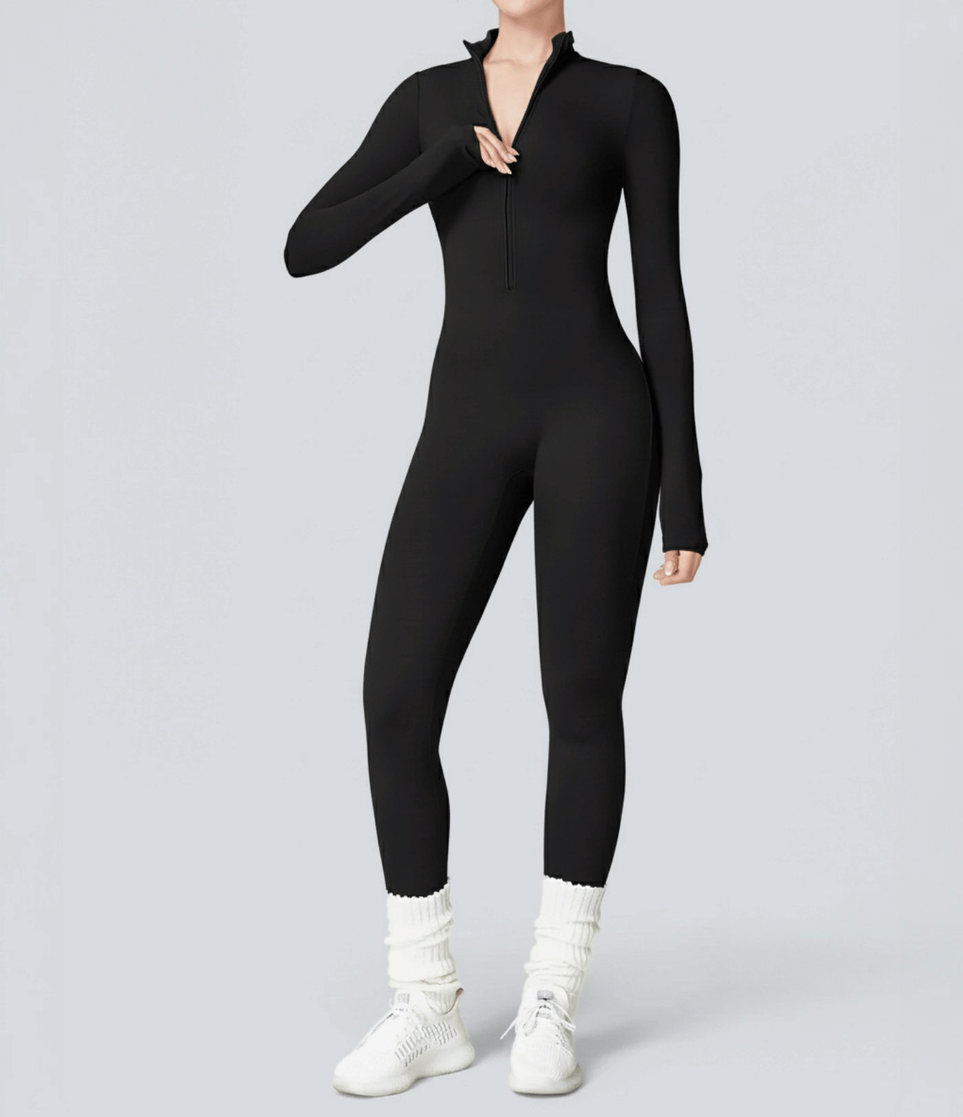 ThermLayer Fleece-Lined Long Sleeve Zipper Jumpsuit